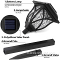 Wason 2/6 pack LED étanche Auto Auto sur / off Solar Crystal Pathway Player Garden Garden pour le paysage du patio de cour et passerelle